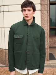 Forest Green Garment Dyed Chore Jacket - Image 4 of 16