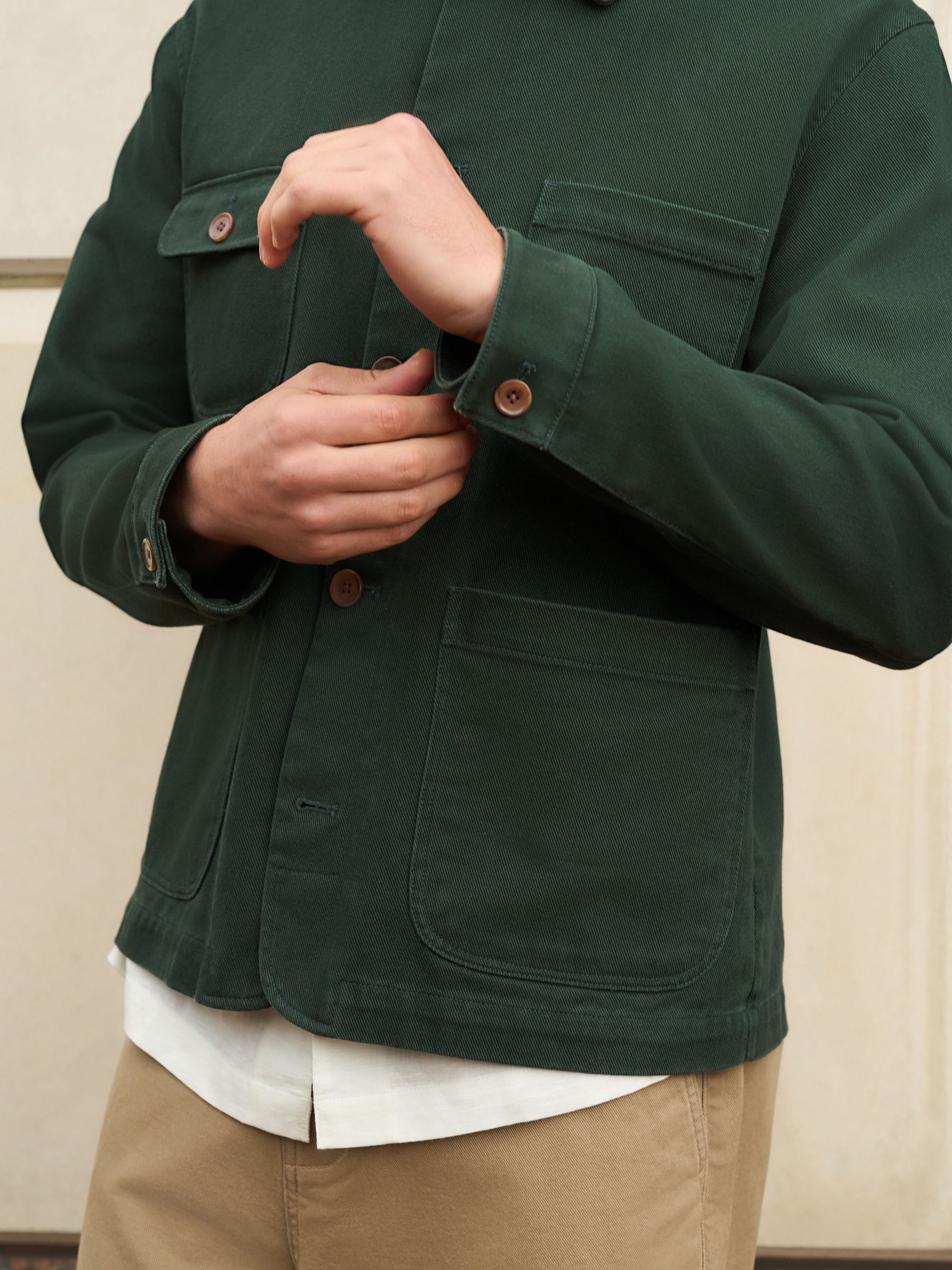 Buy Forest Green Garment Dyed Chore Jacket from Next South Africa