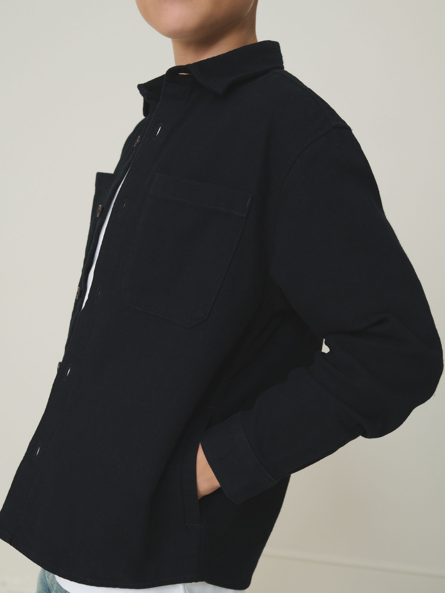 Buy Black Brushed Overshirt (3-16yrs) from the Next UK online shop