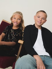Black Brushed Overshirt (3-16yrs) - Image 7 of 12