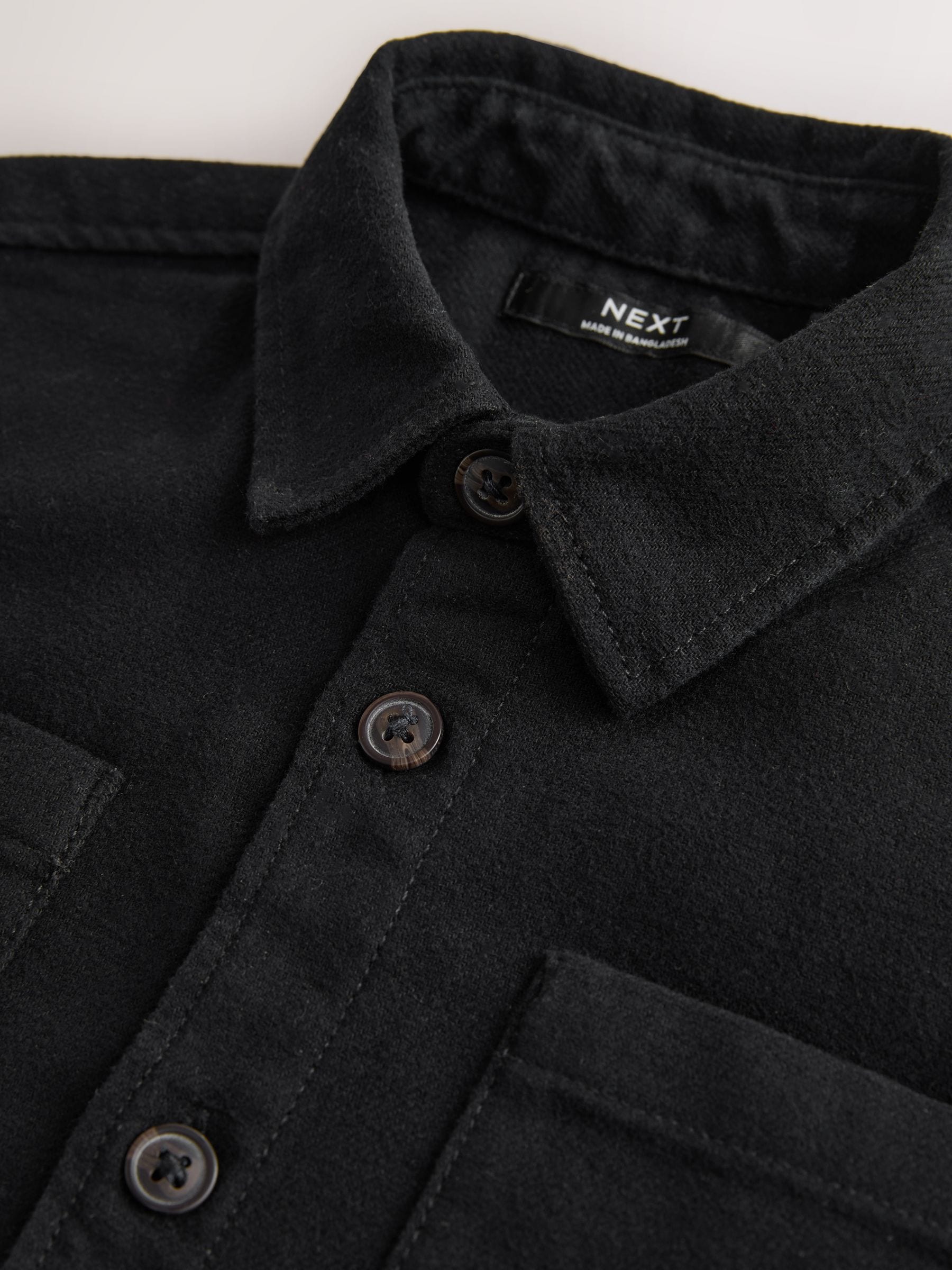 Buy Black Brushed Overshirt (3-16yrs) from the Next UK online shop