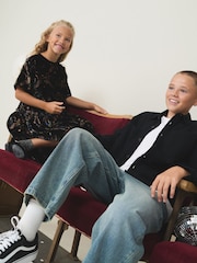 Black Brushed Overshirt (3-16yrs) - Image 8 of 12