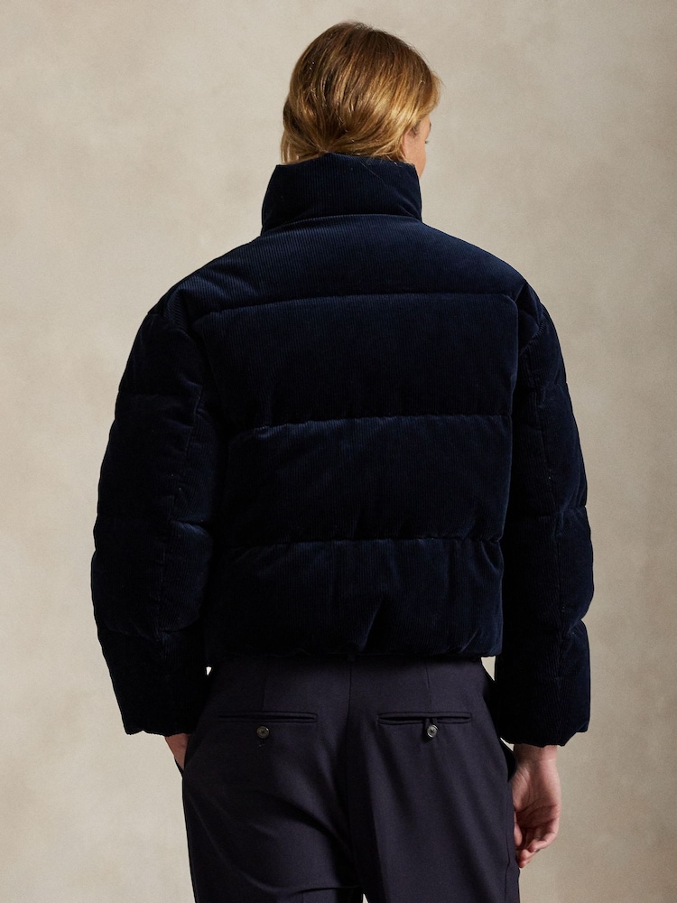Polo Ralph Lauren Blue Woven Puffer Coat - Image 2 of 8