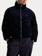 Polo Ralph Lauren Blue Woven Puffer Coat - Image 7 of 8