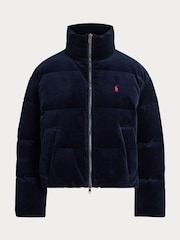 Polo Ralph Lauren Blue Woven Puffer Coat - Image 8 of 8