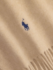 Polo Ralph Lauren Brown Wool Blend Solid Wool Scarf - Image 2 of 3