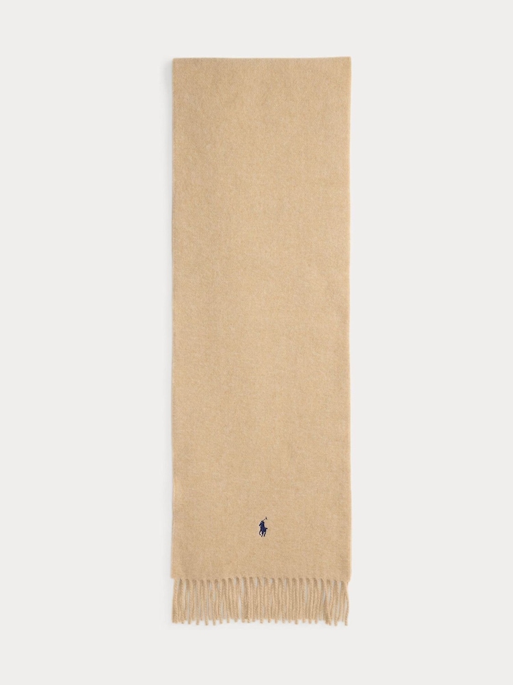 Polo Ralph Lauren Brown Wool Blend Solid Wool Scarf - Image 3 of 3 Polo Ralph Lauren Brown Wool Blend Solid Wool Scarf - Image 3 of 3