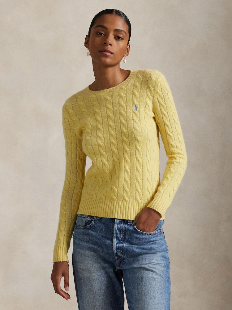 Polo Ralph Lauren Yellow Julianna Long Sleeve Pullover Jumper - Image 1 of 5 Polo Ralph Lauren Yellow Julianna Long Sleeve Pullover Jumper - Image 1 of 5