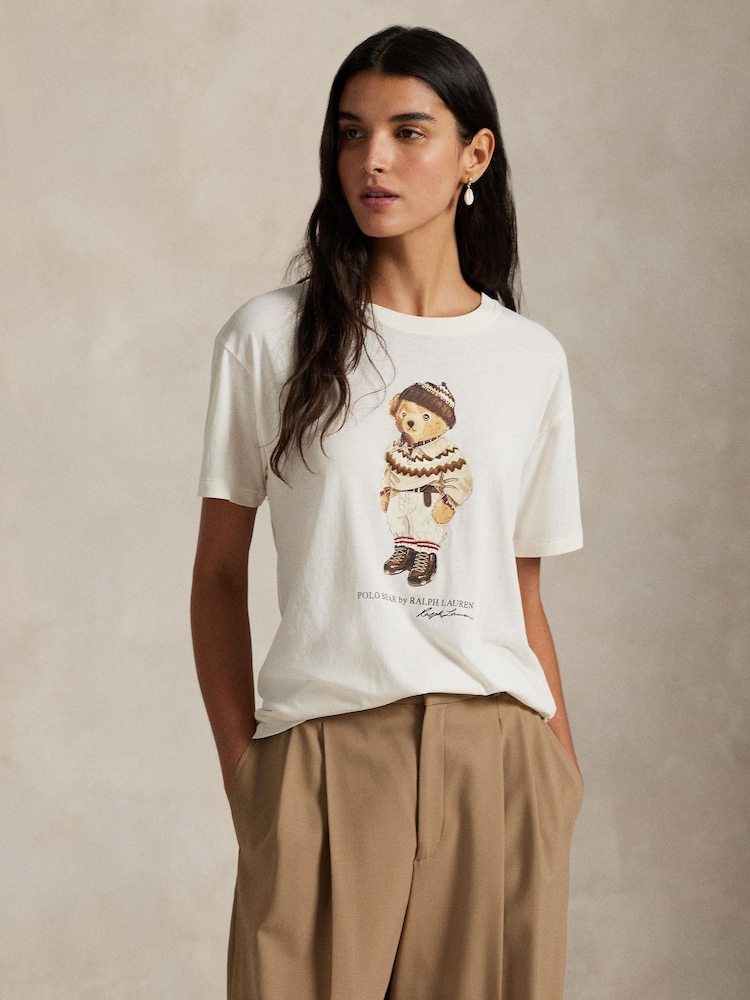 Polo Ralph Lauren White Knit-T-Shirt - Image 1 of 4