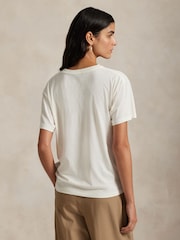 Polo Ralph Lauren White Knit-T-Shirt - Image 3 of 4