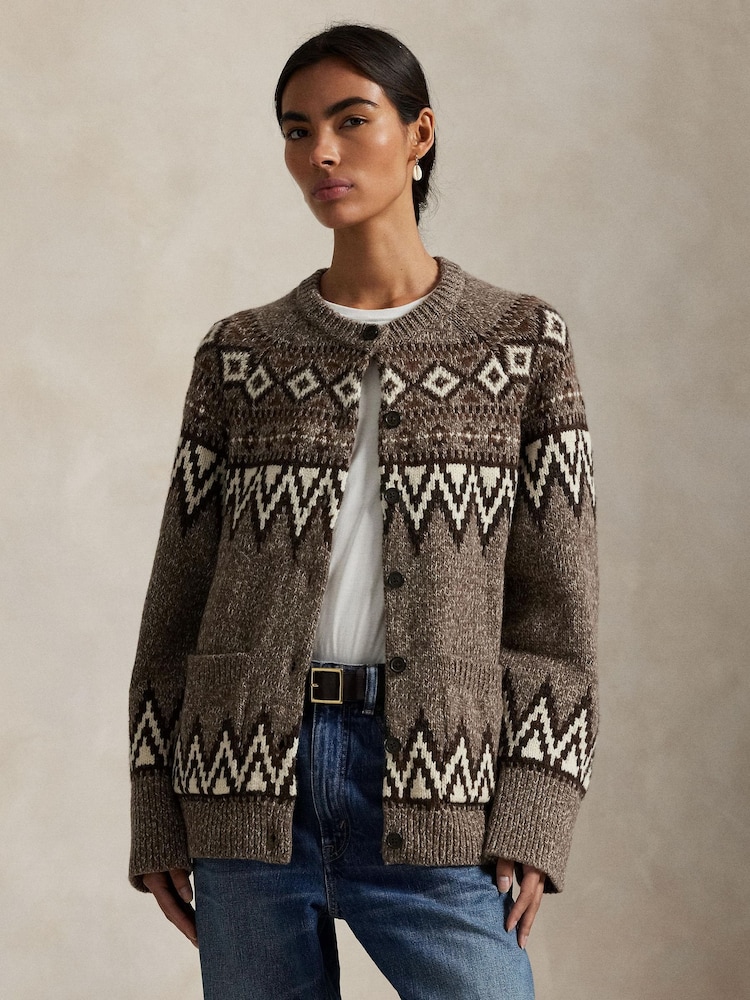 Polo Ralph Lauren Brown Sweater Cardigan - Image 1 of 4