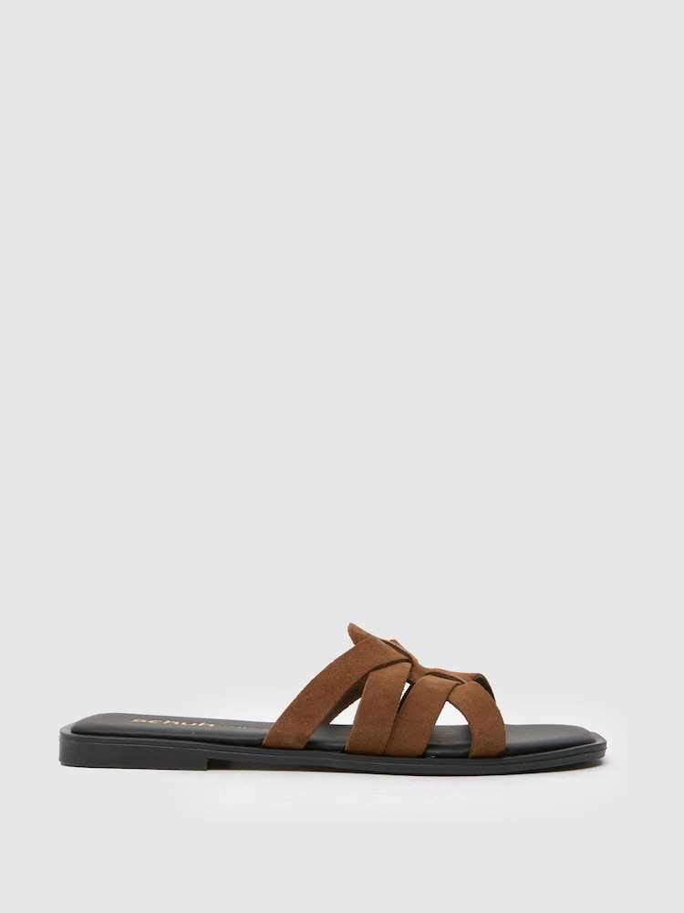 Schuh Tallie Croc Mule Flat Sandals - Image 1 of 4
