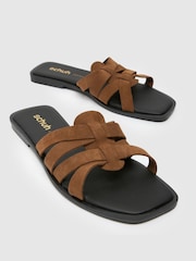 Schuh Tallie Croc Mule Flat Sandals - Image 2 of 4