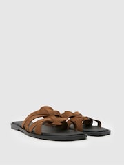 Schuh Tallie Croc Mule Flat Sandals - Image 3 of 4