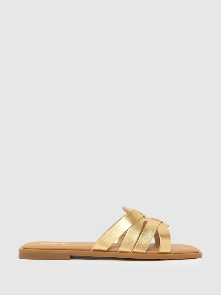 Schuh Tallie Croc Mule Flat Sandals - Image 1 of 4