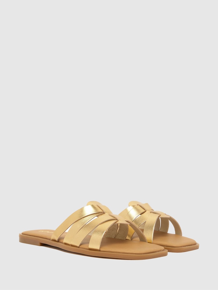 Schuh Tallie Croc Mule Flat Sandals - Image 2 of 4