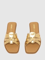 Schuh Tallie Croc Mule Flat Sandals - Image 4 of 4