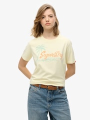Superdry Yellow Lo-Fi Outdoor Relaxed 100% Cotton T-Shirt - Image 2 of 6