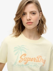 Superdry Yellow Lo-Fi Outdoor Relaxed 100% Cotton T-Shirt - Image 4 of 6