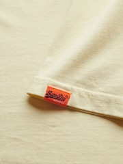 Superdry Yellow Lo-Fi Outdoor Relaxed 100% Cotton T-Shirt - Image 6 of 6