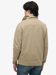 Superdry Green Contrast Stitch Half Zip Top - Image 2 of 6