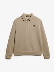 Superdry Green Contrast Stitch Half Zip Top - Image 4 of 6