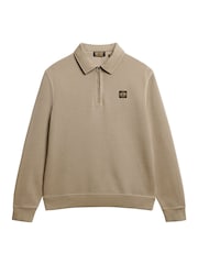 Superdry Green Contrast Stitch Half Zip Top - Image 6 of 6