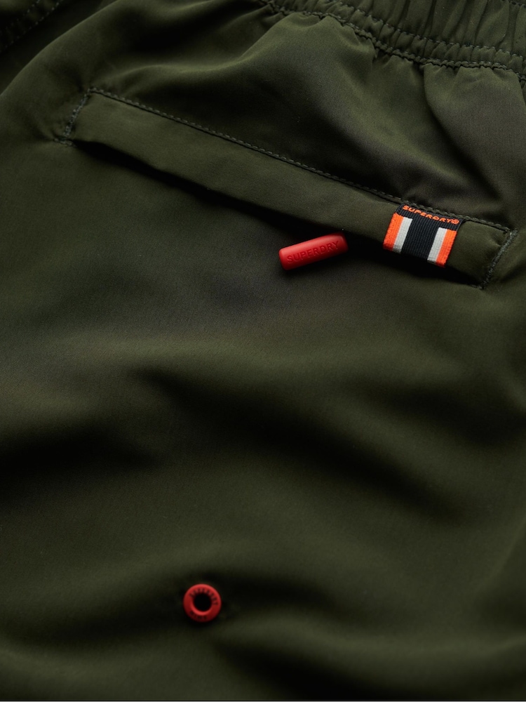 Superdry Green Classic 19 Inch Logo Board Shorts - Image 8 of 8