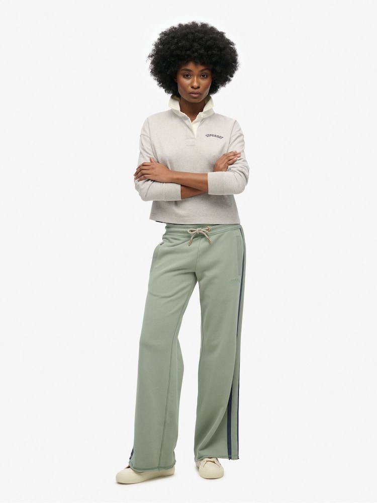 Superdry Green Athletic Essentials Logo Straight Joggers - Image 3 of 5