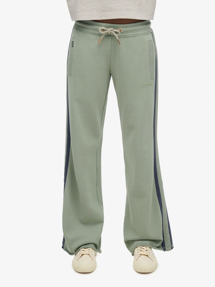 Superdry Green Athletic Essentials Logo Straight Joggers - Image 4 of 5