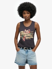 Superdry Vintage Logo Tokyo Scoop Neck Tank Top - Bild 1 von 1