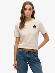 Superdry Nude Psychic Readings Relaxed 100% Cotton T-Shirt - Image 1 of 6