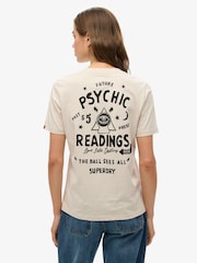 Superdry Nude Psychic Readings Relaxed 100% Cotton T-Shirt - Image 2 of 6
