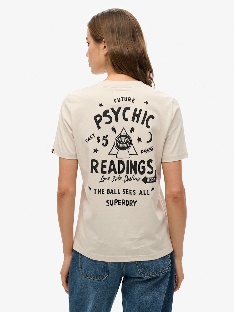 Superdry Nude Psychic Readings Relaxed 100% Cotton T-Shirt - Image 2 of 6