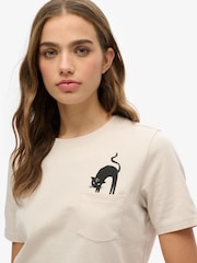 Superdry Nude Psychic Readings Relaxed 100% Cotton T-Shirt - Image 4 of 6