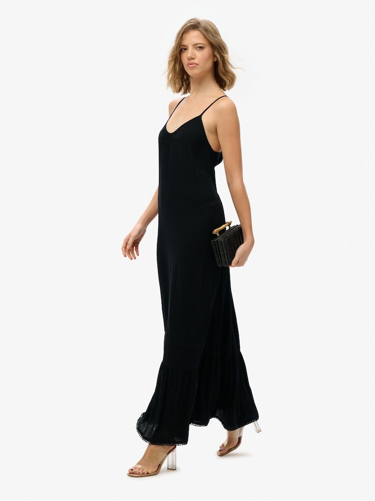 Superdry Black Cami Maxi Dress - Image 2 of 5