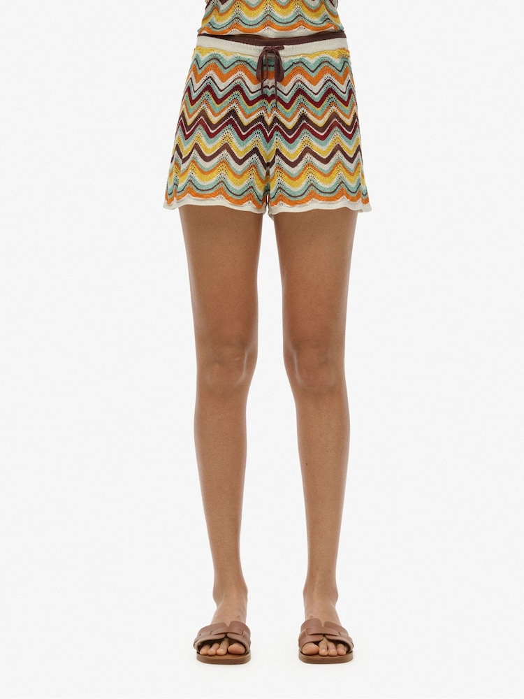 Superdry Zigzag Knit Shorts - Image 1 of 7