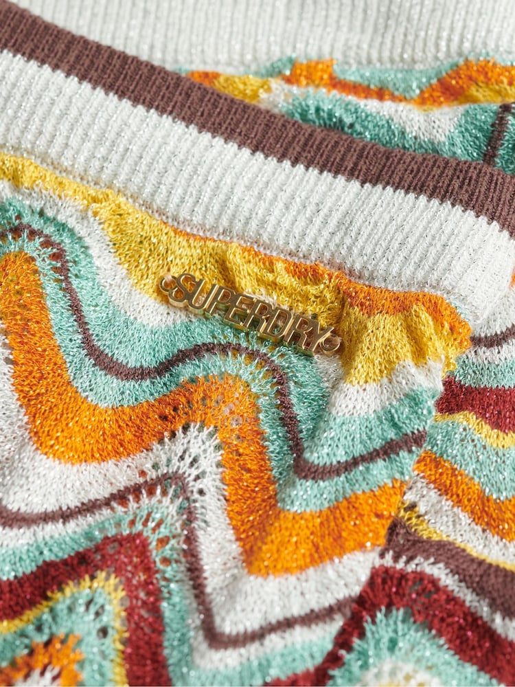 Superdry Zigzag Knit Shorts - Image 7 of 7