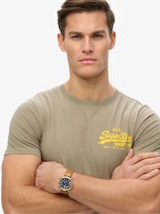 Superdry Brown Vintage Logo Tokyo Relaxed 100% Cotton T-Shirt - Image 4 of 6