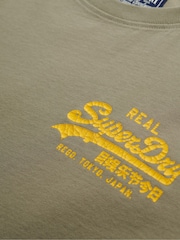 Superdry Brown Vintage Logo Tokyo Relaxed 100% Cotton T-Shirt - Image 6 of 6