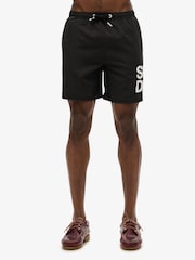 Superdry Black Sportswear Logo 17 Inch Swim Shorts - Image 3 of 9