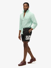 Superdry Black Sportswear Logo 17 Inch Swim Shorts - Image 6 of 9