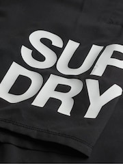 Superdry Black Sportswear Logo 17 Inch Swim Shorts - Image 9 of 9