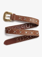 Superdry Brown Rhinestone Belt - Image 1 of 2