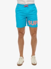 Superdry Blue Graphic 17 Inch Swim Shorts - Image 2 of 9