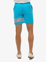 Superdry Blue Graphic 17 Inch Swim Shorts - Image 3 of 9