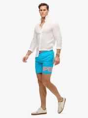Superdry Blue Graphic 17 Inch Swim Shorts - Image 5 of 9