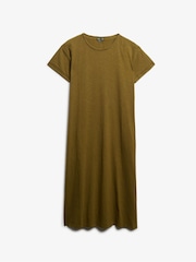Superdry Green Midi 100% Cotton T-Shirt Dress - Image 6 of 7