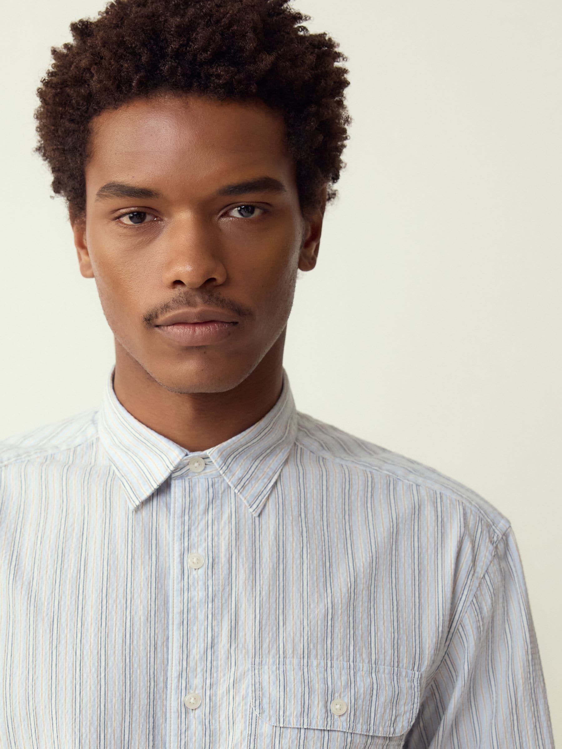 Buy Синій - Stripe Seersucker Long Sleeve Shirt з сайту Next Ukraine
