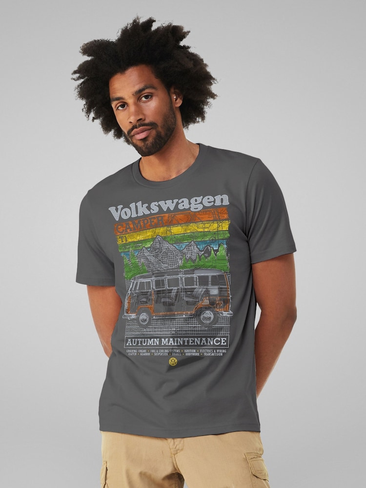 All + Every Grey Mens Volkswagen Autumn Maintenance 100% Cotton T-Shirt - Image 2 of 4